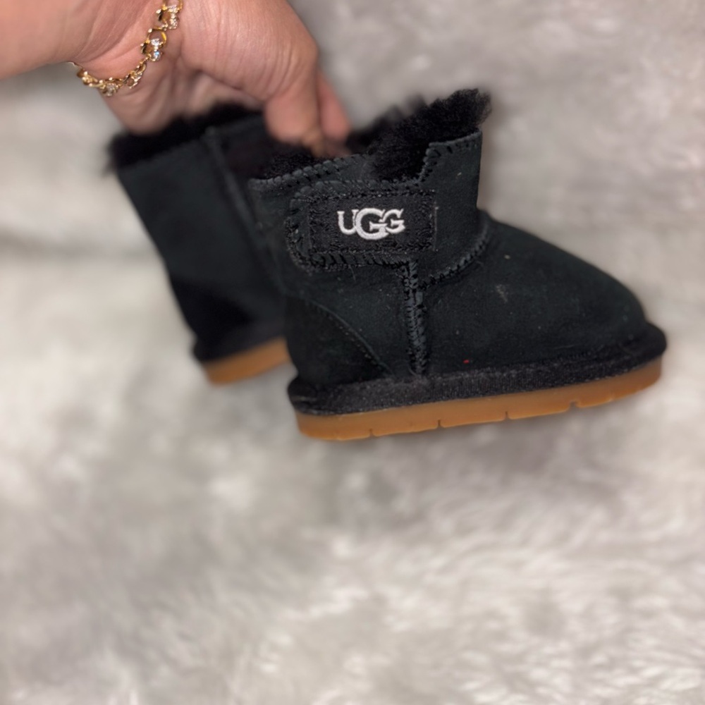 UGG Infant Booties in Black and Tan